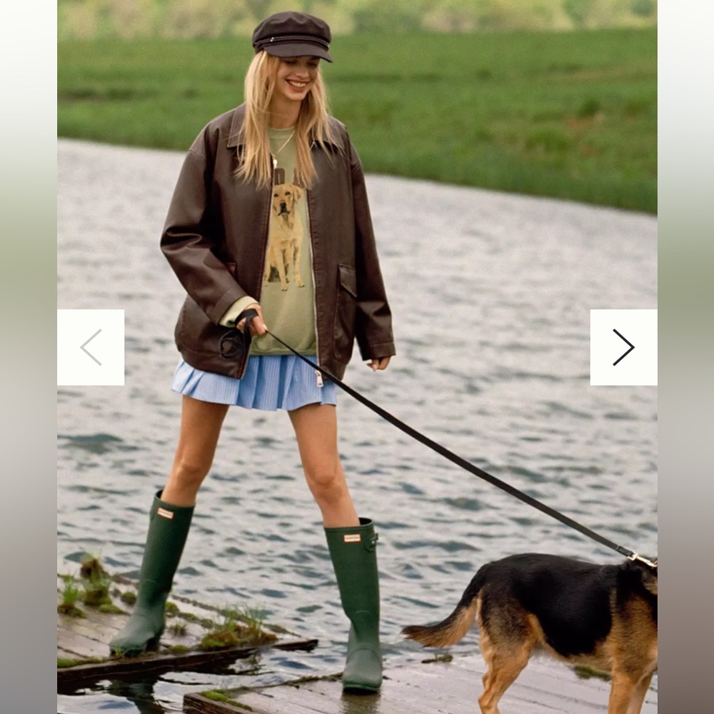 Hunter Original Tall Rain Boots - US 10; Hunter Green